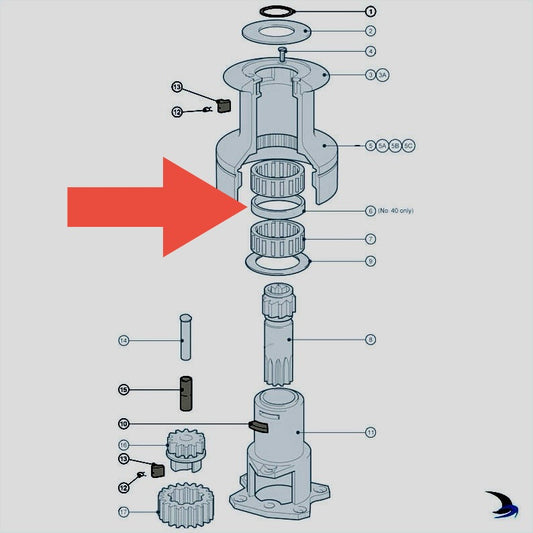 Lewmar Spacer for 34ST and 40ST – Carbon Reinforced Nylon Replacement for Part No. 15000491 (custom sizes also available)